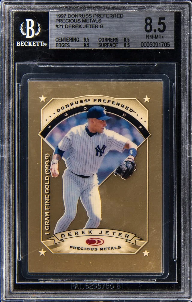 1997 Donruss Derek Jeter Preferred Precious Metals Gold #21 card image