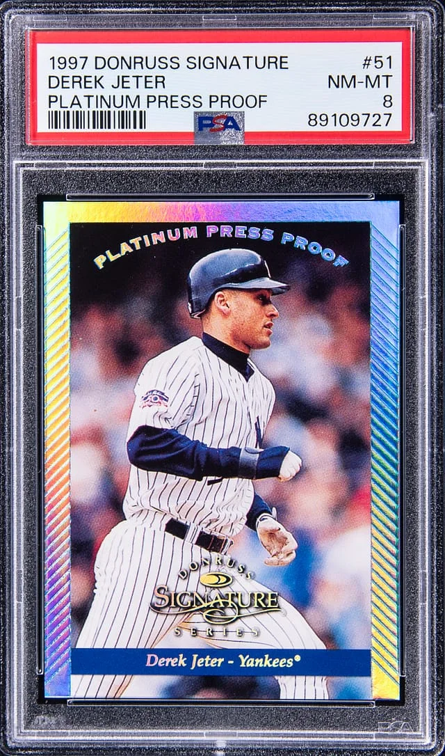 1997 Donruss Derek Jeter Signature Series Platinum Press Proof #51 card image