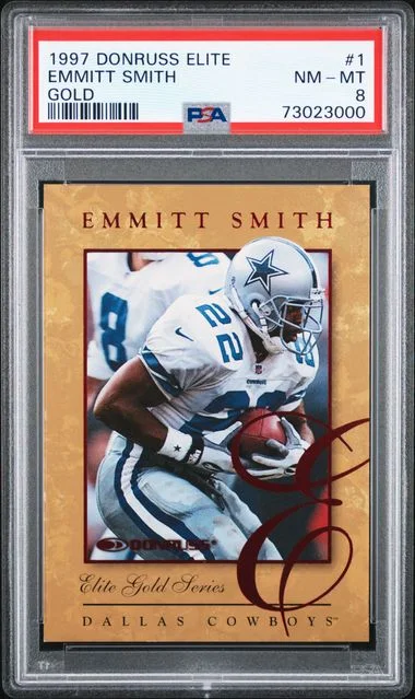 1997 Donruss Elite Emmitt Smith Gold #1 card image