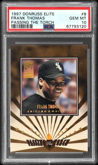 1997 Donruss Elite Frank Thomas Passing The Torch #8 card image