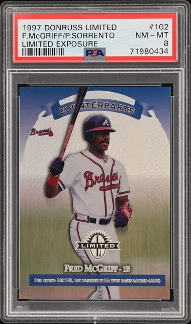1997 Donruss Fred Mcgriff/Paul Sorrento Limited Limited Exposure #102 card image