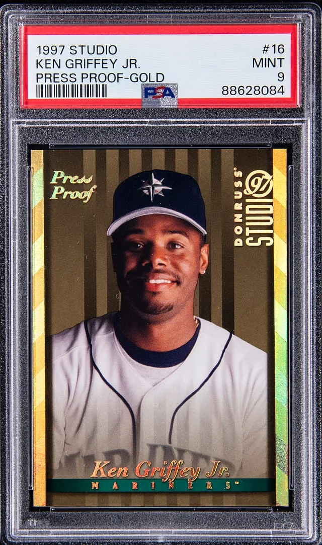 1997 Donruss Ken Griffey Jr. Studio Press Proof Gold #16 card image