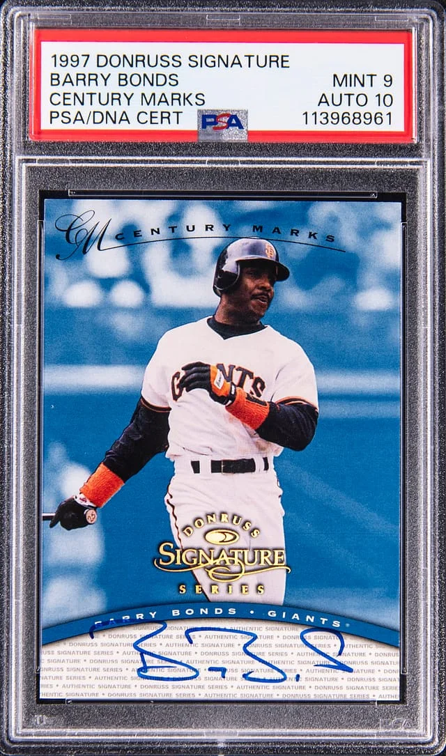 1997 Donruss Signature Century Marks Barry Bonds #no-number card image