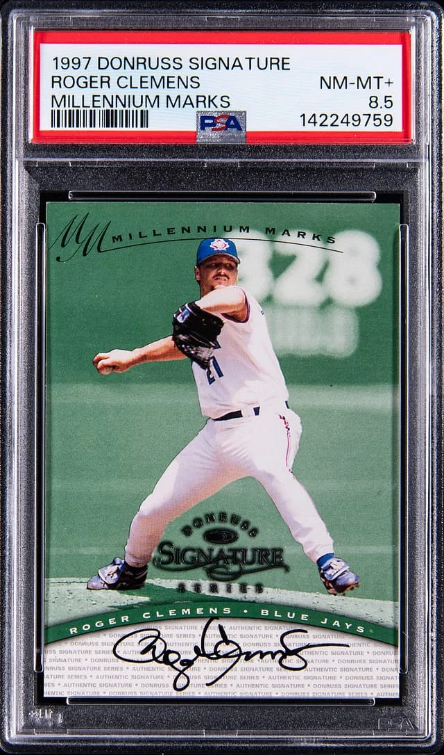 1997 Donruss Signature Millenium Marks Roger Clemens #no-number card image