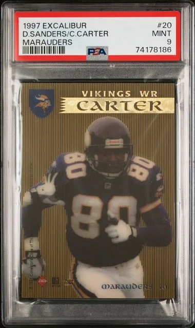 1997 Excalibur Marauders Cris Carter/Deion Sanders #20 card image