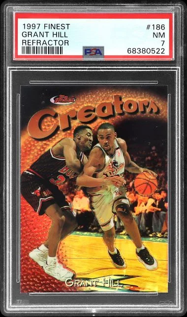 1997 Finest Grant Hill Refractor #186 card image
