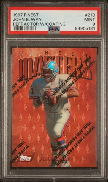 1997 Finest John Elway Refractor W/Coating #210 card image