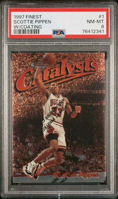 1997 Finest Scottie Pippen W/Coating #1 card image