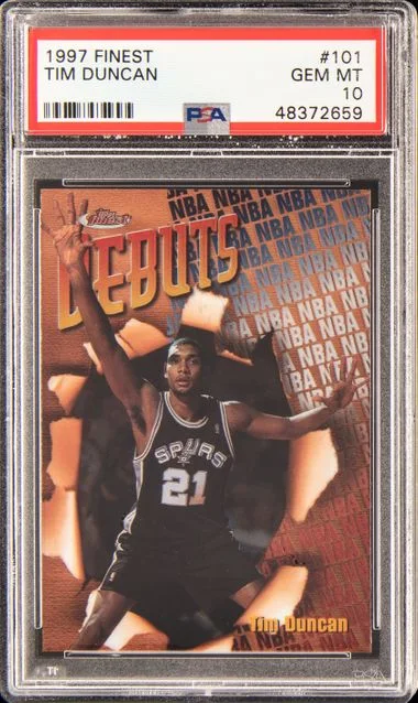 1997 Finest Tim Duncan #101 card image