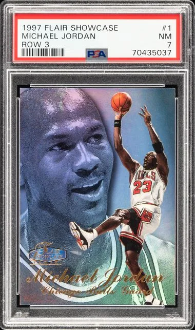 1997 Flair Showcase 1 Michael Jordan Row #3 card image