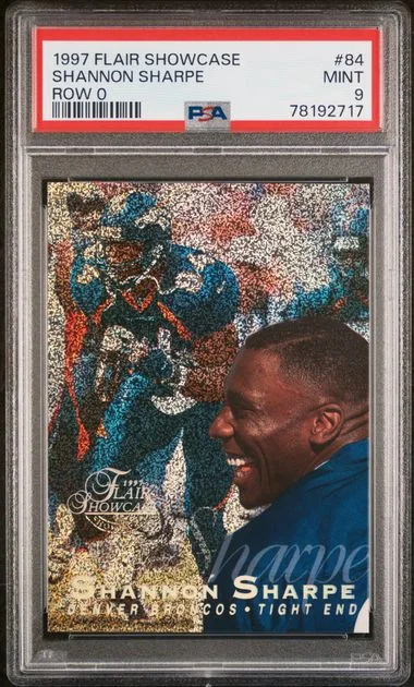 1997 Flair Showcase 84 Shannon Sharpe Row card image