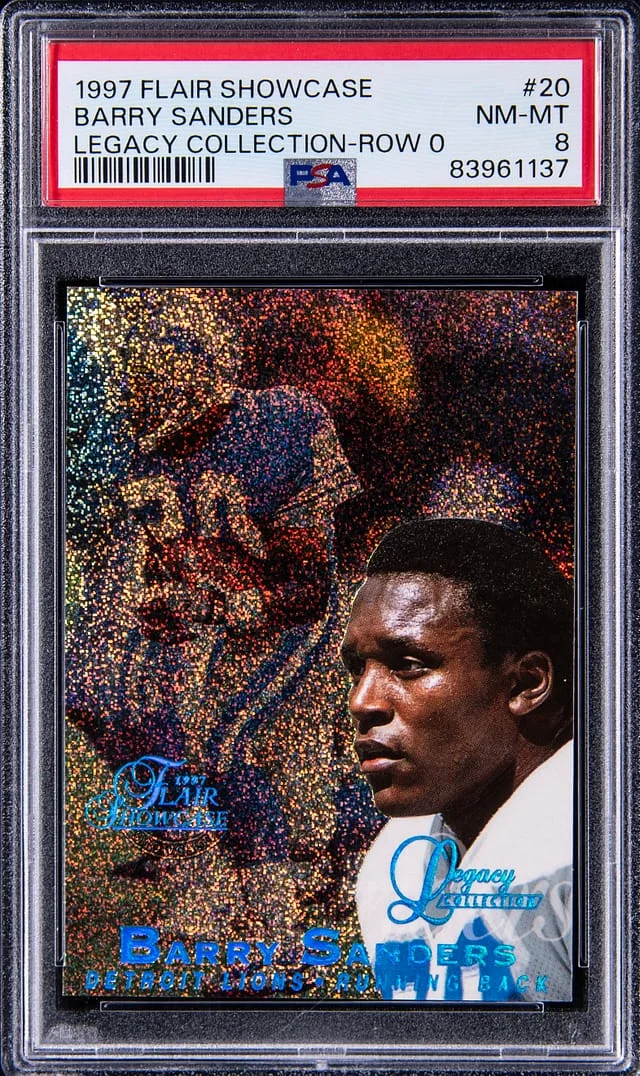 1997 Flair Showcase Barry Sanders Legacy Collection Row 0 #20 card image