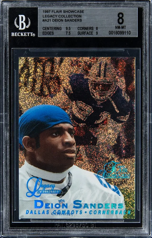 1997 Flair Showcase Deion Sanders Legacy Collection #A21 card image