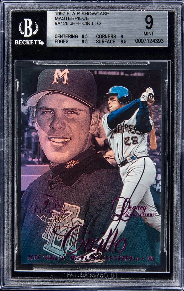 1997 Flair Showcase Jeff Cirillo Legacy Collection 1 Of 1 Masterpiece #126 card image