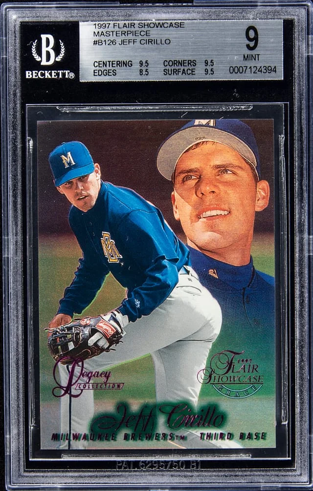 1997 Flair Showcase Jeff Cirillo Legacy Collection 1 Of 1 Masterpiece #B126 card image