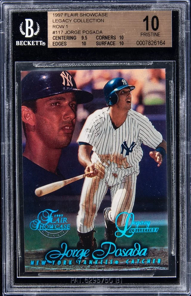 1997 Flair Showcase Jorge Posada Legacy Collection Row 1 #117 card image