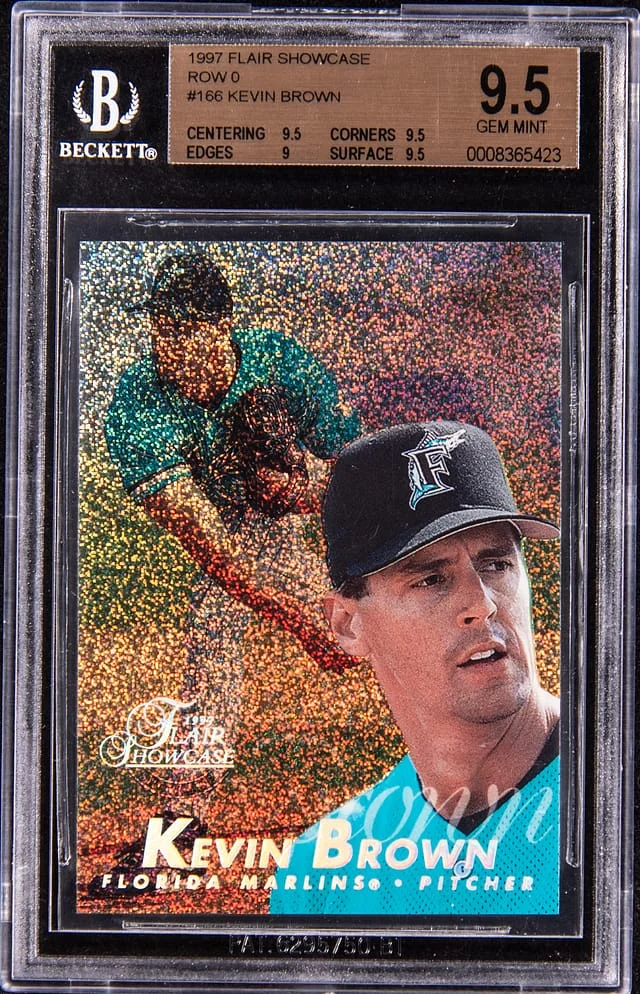1997 Flair Showcase Kevin Brown Row 0 #166 card image