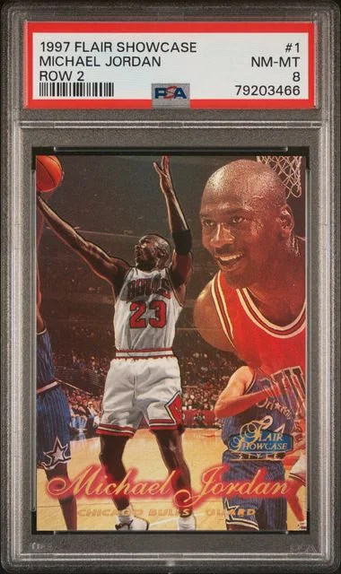 1997 Flair Showcase Michael Jordan Row 2 #1 card image