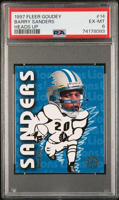 1997 Fleer Barry Sanders Goudey Heads Up #14 card image