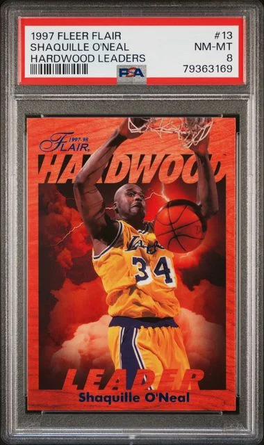 1997 Fleer Flair Shaquille O'Neal Hardwood Leaders #13 card image