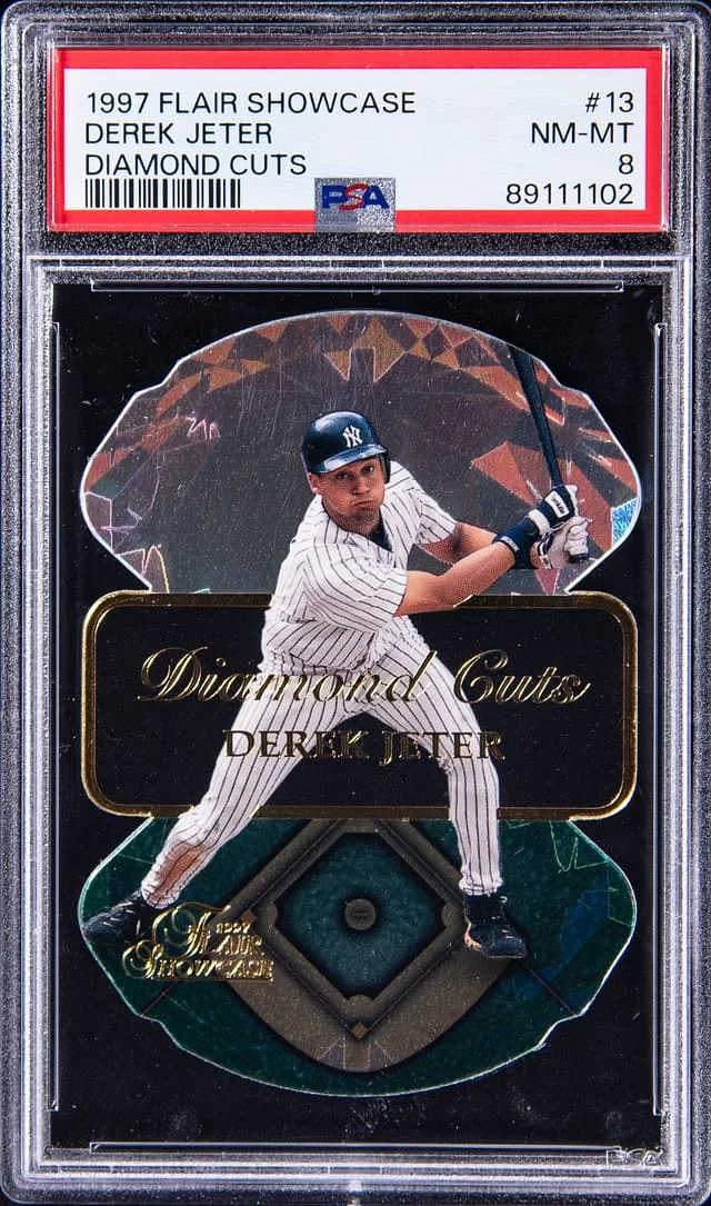 1997 Fleer Flair Showcase Derek Jeter Diamond Cuts #13 card image
