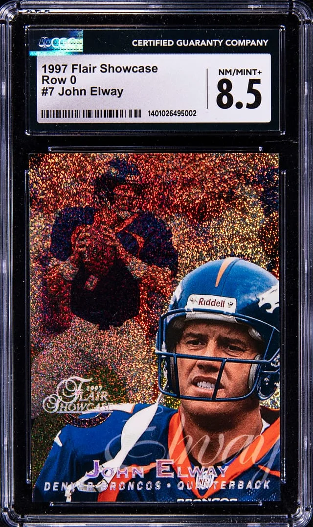 1997 Fleer Flair Showcase John Elway Row 0 #7 card image