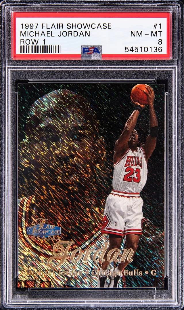 1997 Fleer Flair Showcase Michael Jordan Row 1 #1 card image