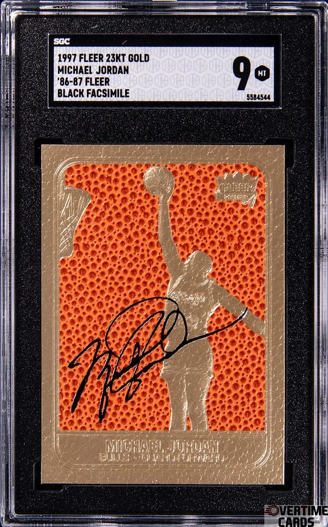1997 Fleer Gold '86-87 Fleer Black Facsimile Michael Jordan #23KT card image
