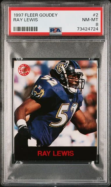 1997 Fleer Ray Lewis Goudey #2 card image