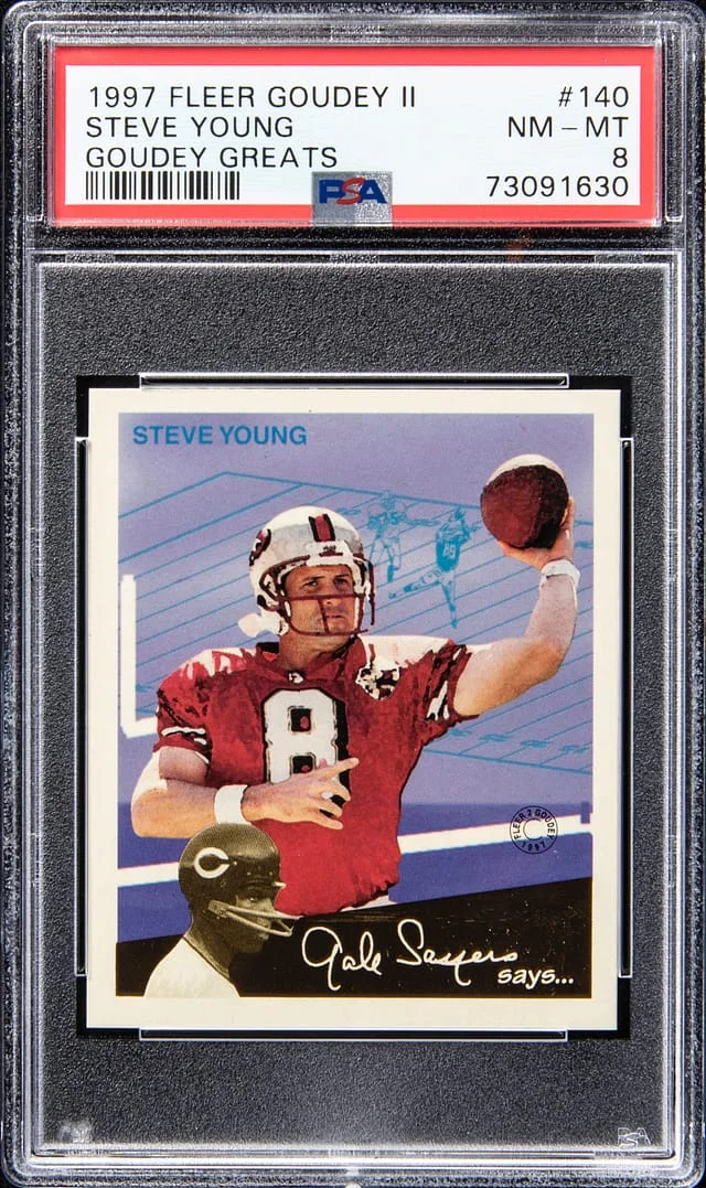 1997 Fleer Steve Young Goudey II Greats #140 card image