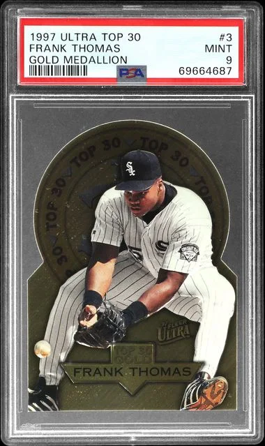 1997 Fleer Ultra Frank Thomas Top 30 Gold Medallion #3 card image