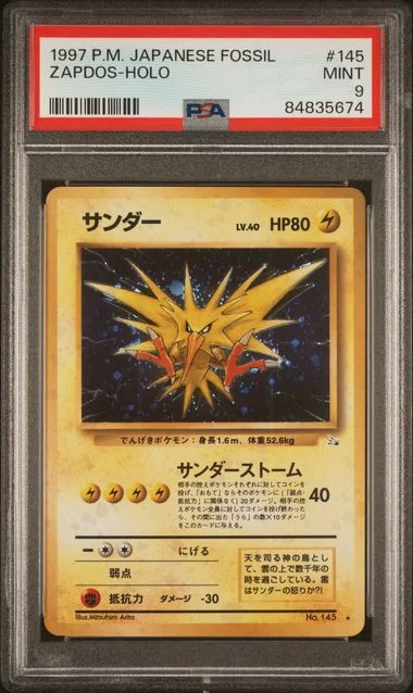 1997 Fossil Zapdos-Holo #145 card image