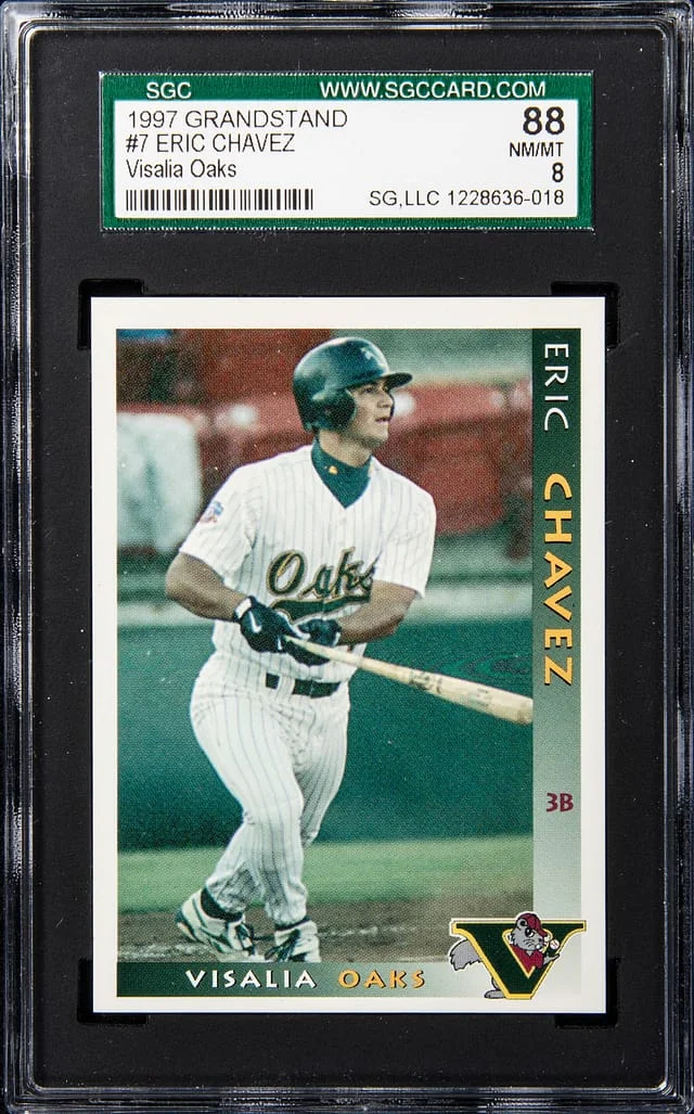 1997 Grandstand Visalia Oaks Eric Chavez #7 card image