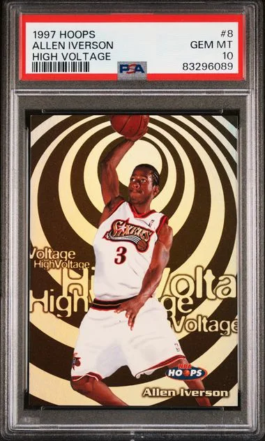 1997 Hoops Allen Iverson High Voltage #8 card image