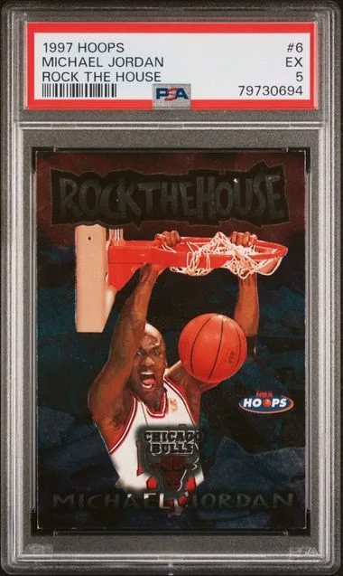 1997 Hoops Michael Jordan Rock The House #6 card image