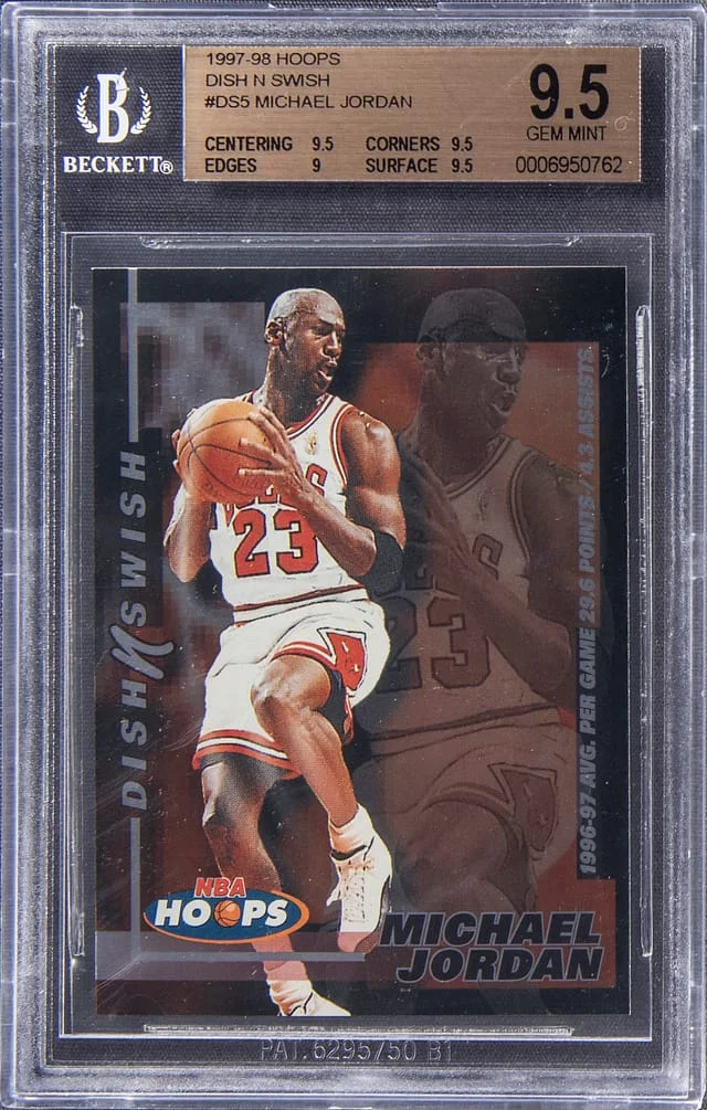 1997 Hoops Michael Jordan Dish N Swish #DS5 card image