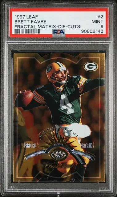 1997 Leaf Brett Favre Fractal Matrix Die-Cuts #2 card image