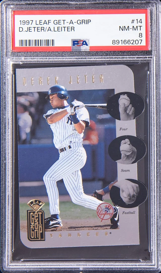 1997 Leaf Derek Jeter/Al Leiter Get-a-Grip #14 card image