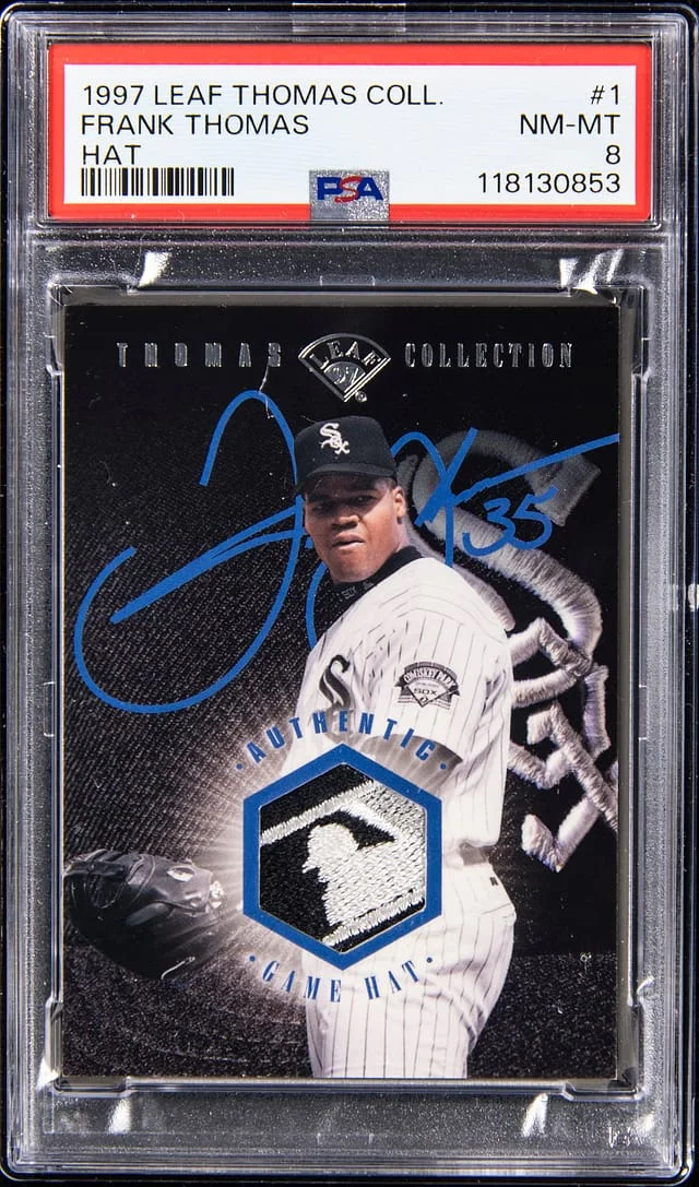 1997 Leaf Frank Thomas Thomas Collection Hat #1 card image