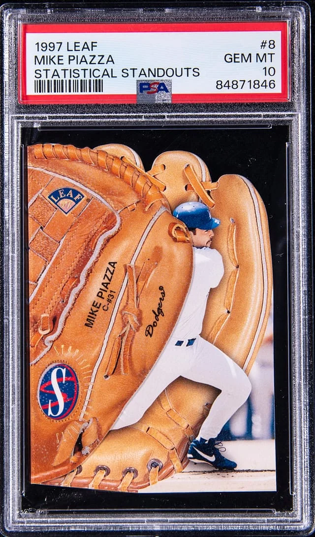 1997 Leaf Mike Piazza Statistical Standouts #8 card image
