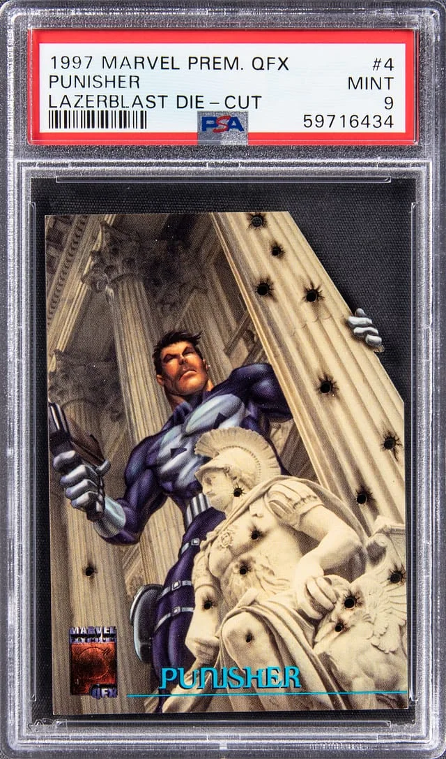 1997 Marvel Premier QFX Lazerblast Die-Cut Punisher #4 card image