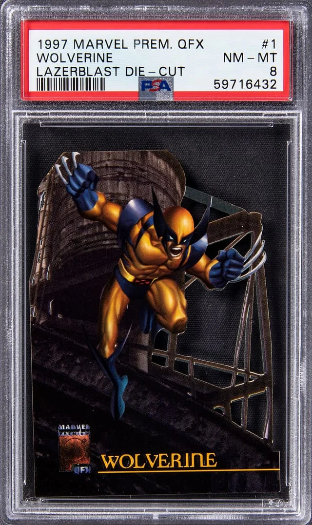 1997 Marvel Premier QFX Lazerblast Die-Cut Wolverine #1 card image