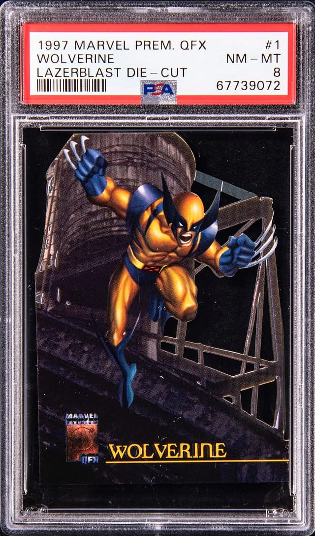 1997 Marvel Premium QFX Lazerblast Die-Cut Wolverine #1 card image