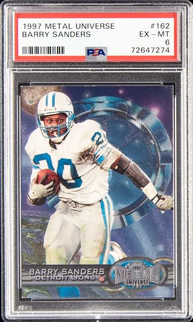 1997 Metal Universe Barry Sanders #162 card image