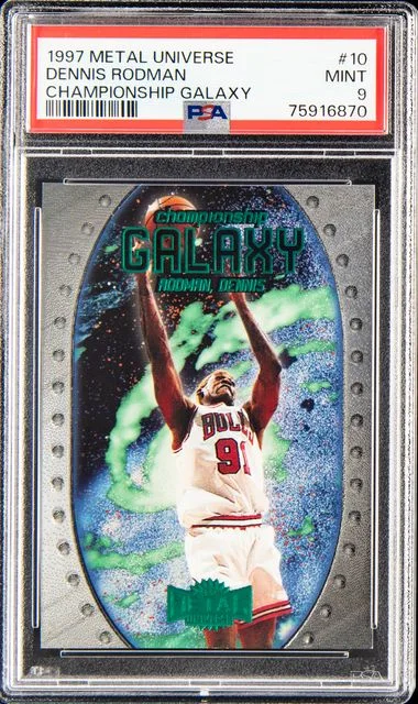 1997 Metal Universe Dennis Rodman Championship Galaxy #10 card image