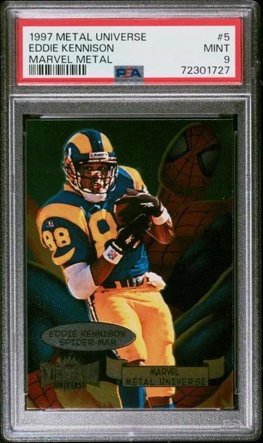 1997 Metal Universe Eddie Kennison Marvel Metal #5 card image
