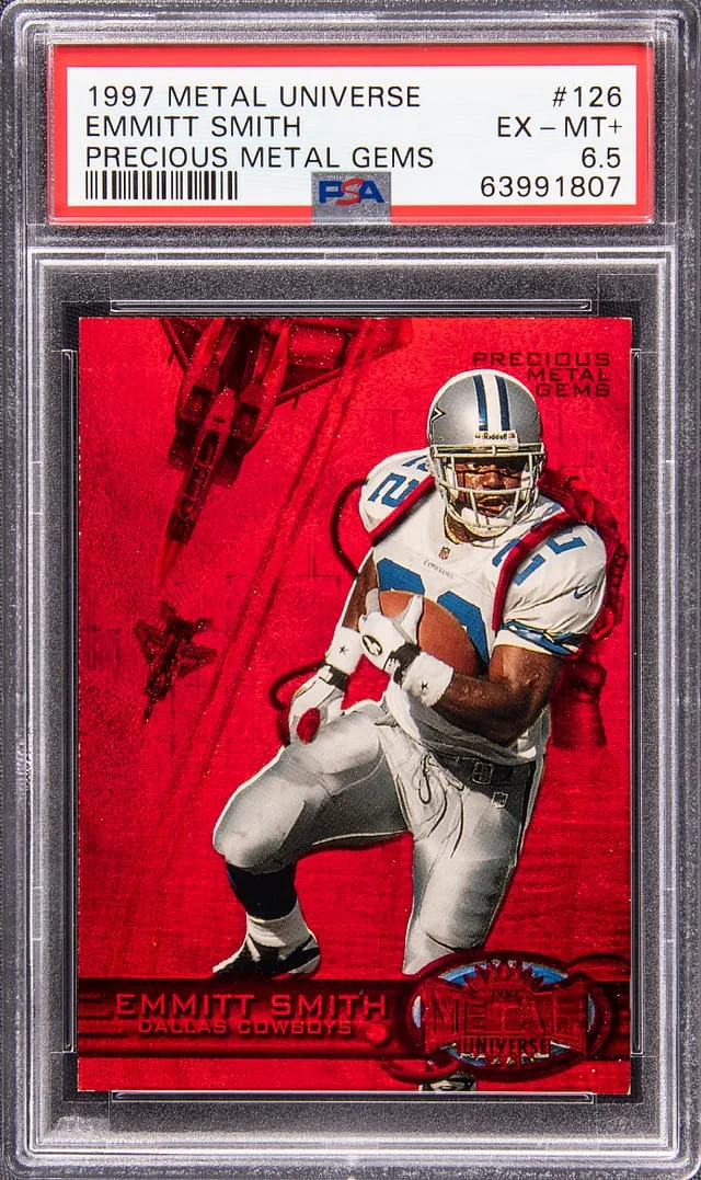 1997 Metal Universe Emmitt Smith Precious Metal Gems (PMG) #126 card image