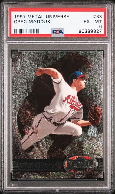 1997 Metal Universe Greg Maddux #33 card image