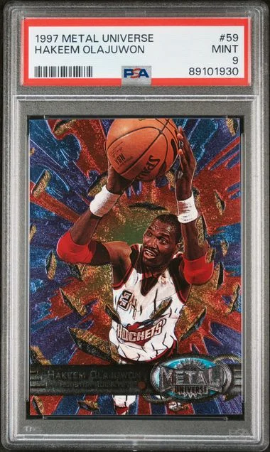 1997 Metal Universe Hakeem Olajuwon #59 card image