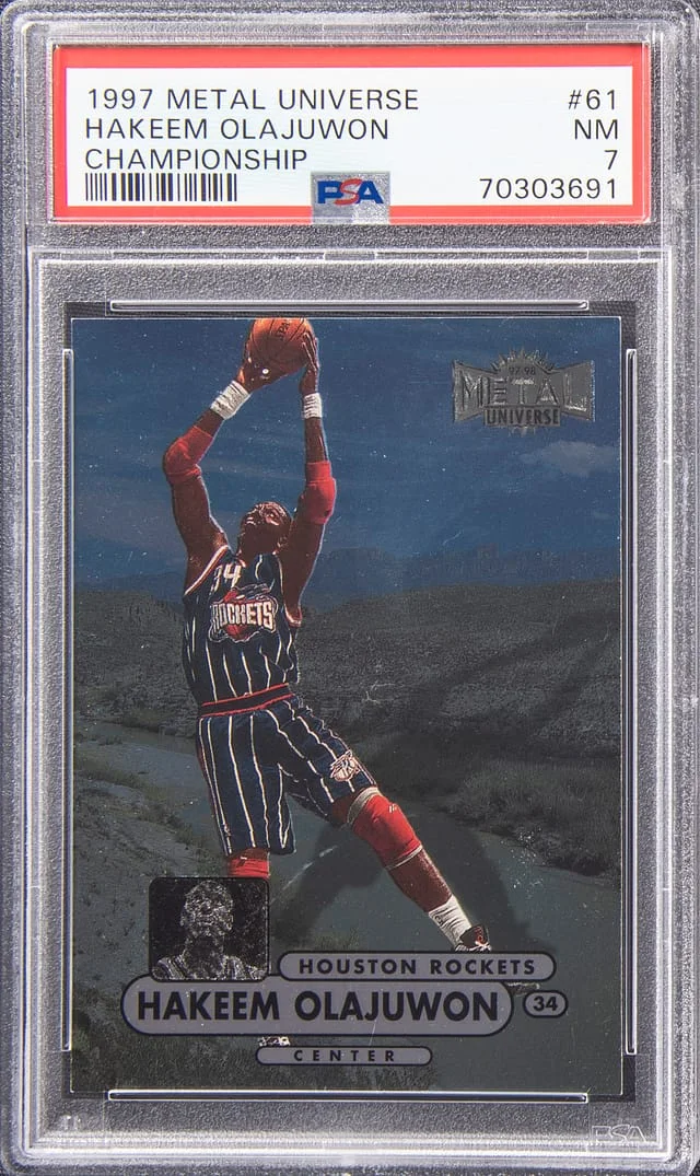1997 Metal Universe Hakeem Olajuwon Championship #61 card image